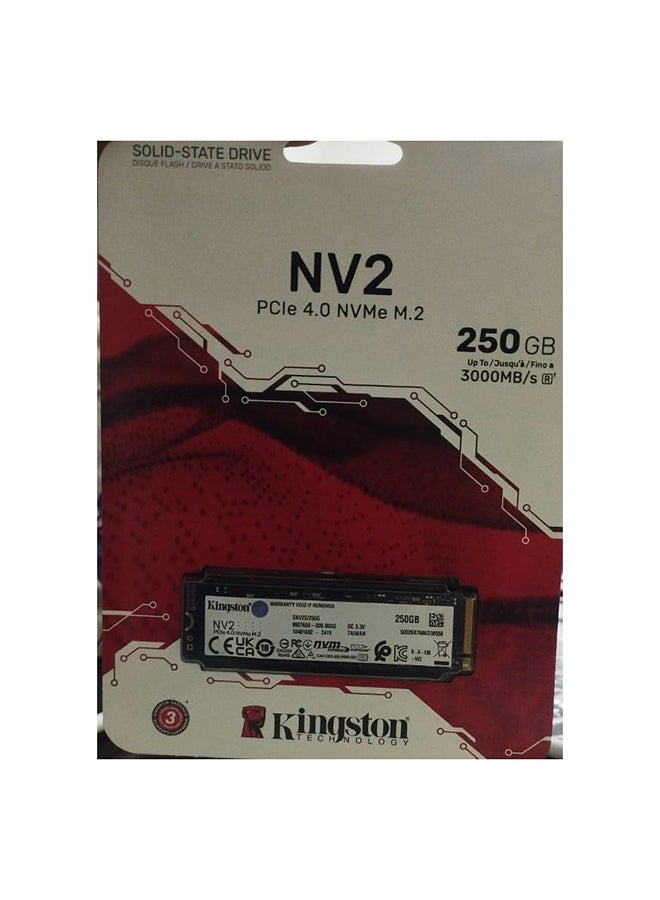 Kingston - Kingston 250GB NV2 M.2 2280 PCIe 4.0 NVMe SSD up to 3000/1300MB/s 256 GB - Image 1