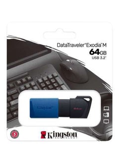 Kingston Kingston Technology 64GB USB3.2 Gen 1 Datatraveler Exodia M Black+ Blue 64 GB  - Image 1