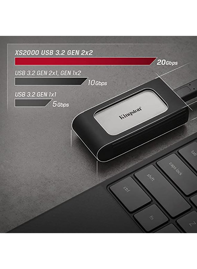 Kingston - XS2000 USB-C 3.2 Gen 2x2 Portable - High Performance Pocket-Sized External SSD 4 TB - Image 1