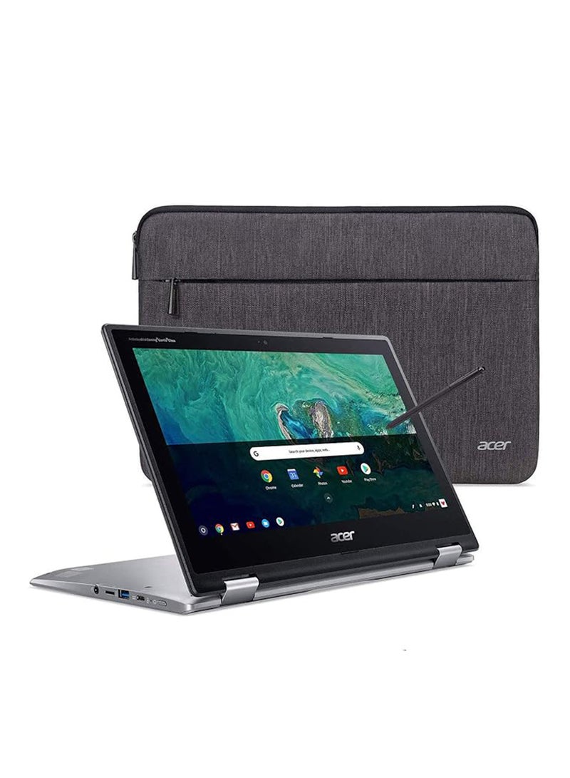 Acer - Chromebook Spin 11 Convertible Laptop 11.6-Inch Display, Celeron N3350 Processor/4GB DDR4 RAM/32GB eMMC, 802.11ac WiFi, Wacom EMR Pen, CP311-1HN-C2DV English/Arabic Silver - Image 1