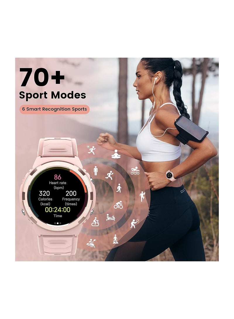 KOSPET - Smart Watch 1.3-Inch Always-On AMOLED Display With HiFI Bluetooth Calling Function With 5 ATM And IP69K Pink - Image 1