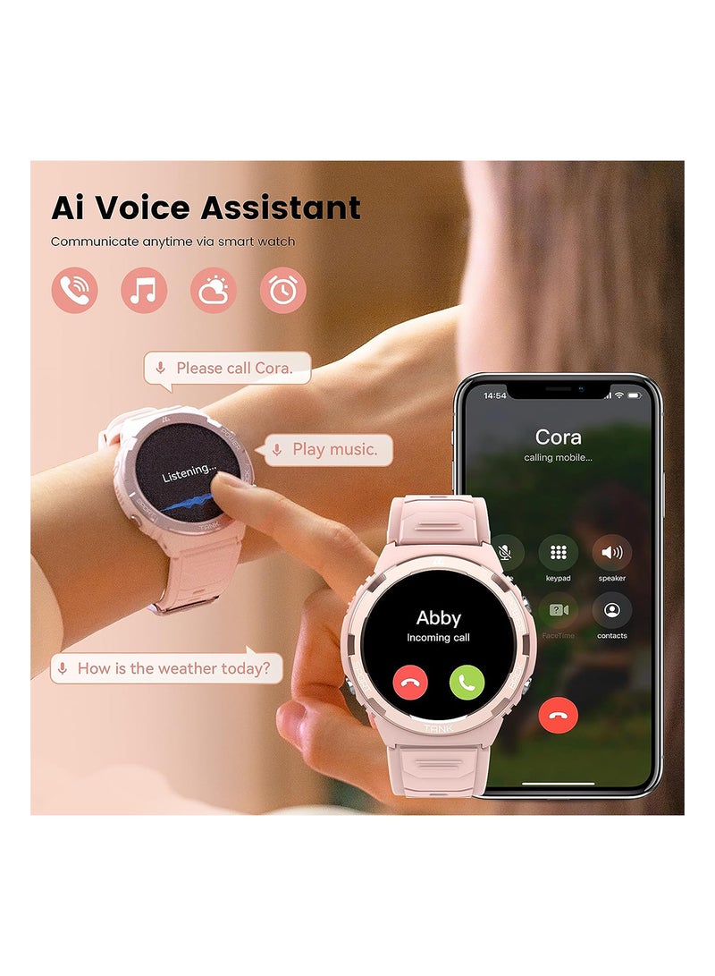 KOSPET - Smart Watch 1.3-Inch Always-On AMOLED Display With HiFI Bluetooth Calling Function With 5 ATM And IP69K Pink - Image 1