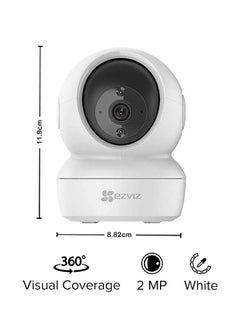 إيزفيز C6N Wi-Fi 2MP 1080P Smart Home Security Camera White  - Image 2