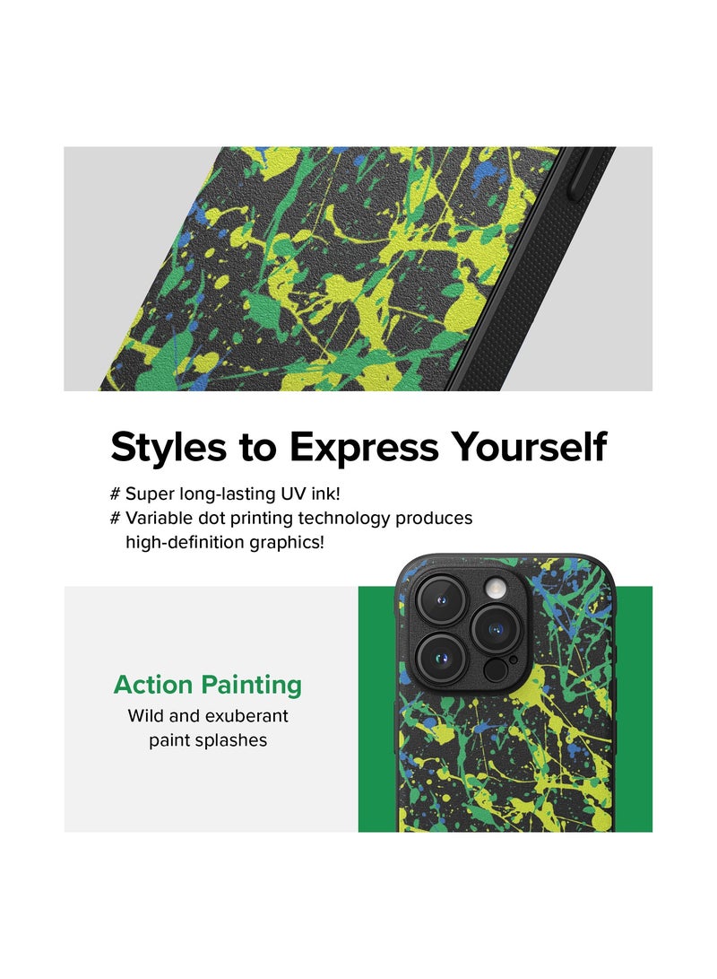 Ringke Onyx Design Compatible With Apple iPhone 15 Pro Case Cover Rugged Flexible Durable Anti-Slip TPU Protection Shockproof Apple iPhone 15 Pro Back Cover Action Painting - Image 2