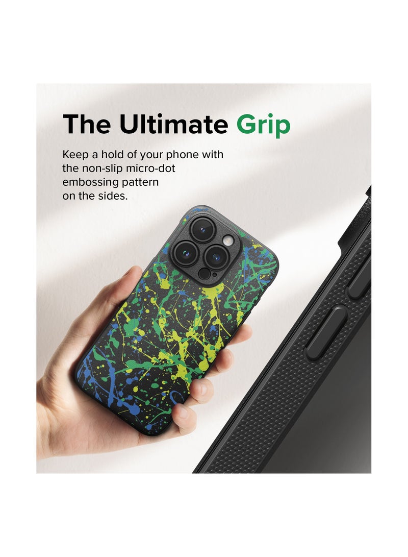 Ringke Onyx Design Compatible With Apple iPhone 15 Pro Case Cover Rugged Flexible Durable Anti-Slip TPU Protection Shockproof Apple iPhone 15 Pro Back Cover Action Painting - Image 4
