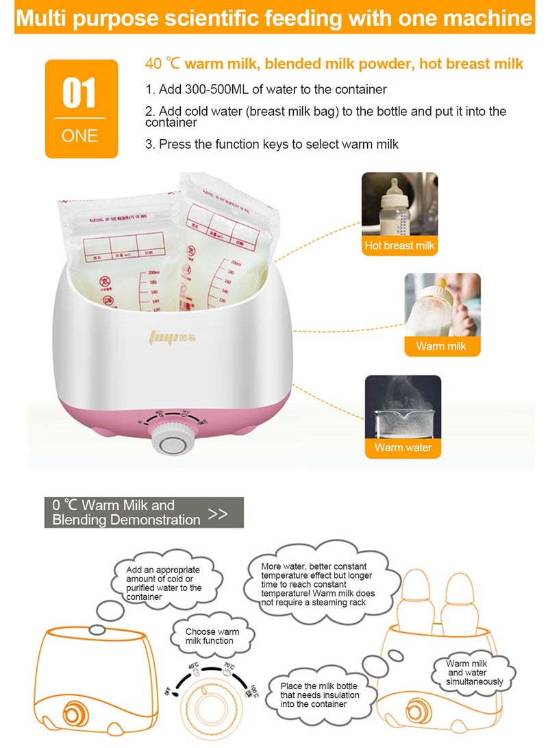 كيدل منظم تلقائي لدرجة حرارة الحليب الثابتة، سخان الحليب، معقم، اثنان في واحد - Image 2