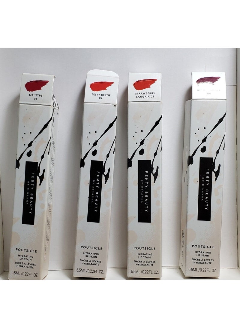 فنتي بيوتي - Poutsicle Hydrating Lip Stain 6.5 ml Berry Banger 04 - Image 1
