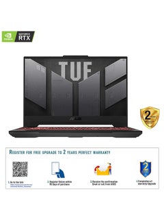 ASUS TUF Gaming F15 15.6-Inch Display, Core i7-12700H Processor/16GB RAM/1TB SSD/GeForce RTX 4060 8GBGraphic Card/Windows 11 English/Arabic Off Black  - Image 2