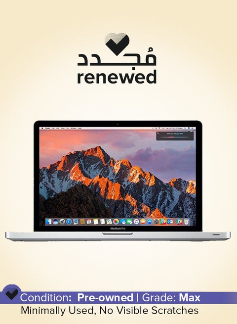 Renewed - Macbook Pro A1502 (2015) Laptop With 13.3-Inch Display, Intel Core i5 Processor/5th Gen/8GB RAM/256GB SSD/1.5GB Intel Iris Graphics English Silver