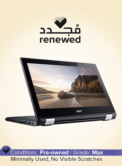 Renewed - Chromebook R11 Convertible 2-In-1 Laptop With 11.6-Inch Touchscreen Display With Google Play Store,Intel Celeron Processor/6th Gen/4GB RAM/16GB SSD/Integrated Graphics English Black