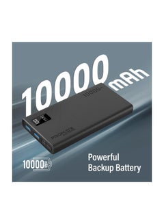 PROMATE 10000 mAh Universal Ultra-Slim iPhone 16 Power Bank, Portable Charger, 10W USB-C Input/Output Port, Dual USB, LED, Over-Heating Protection For iPhone 13/14, Galaxy, iPad, Bolt-10 Pro - Black  - Image 2