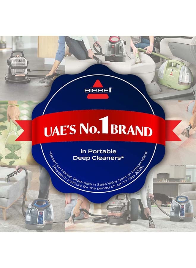 Bissell Spotclean Multiclean Spot And Stain | 47202 | Portable Carpet & Furniture Deep Cleaner With The Power Of Heatweave Technology™ &Two Tank Technology | 2 Years Warranty 1.1 L 330 W 47202 Black/Blue - Image 3