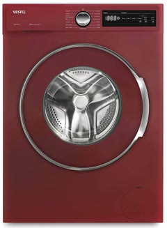VESTEL High Quality Steam Function LED Screen 5 Years Motor Warranty 8 kg Washing Machine Maroon Red  - Image 3