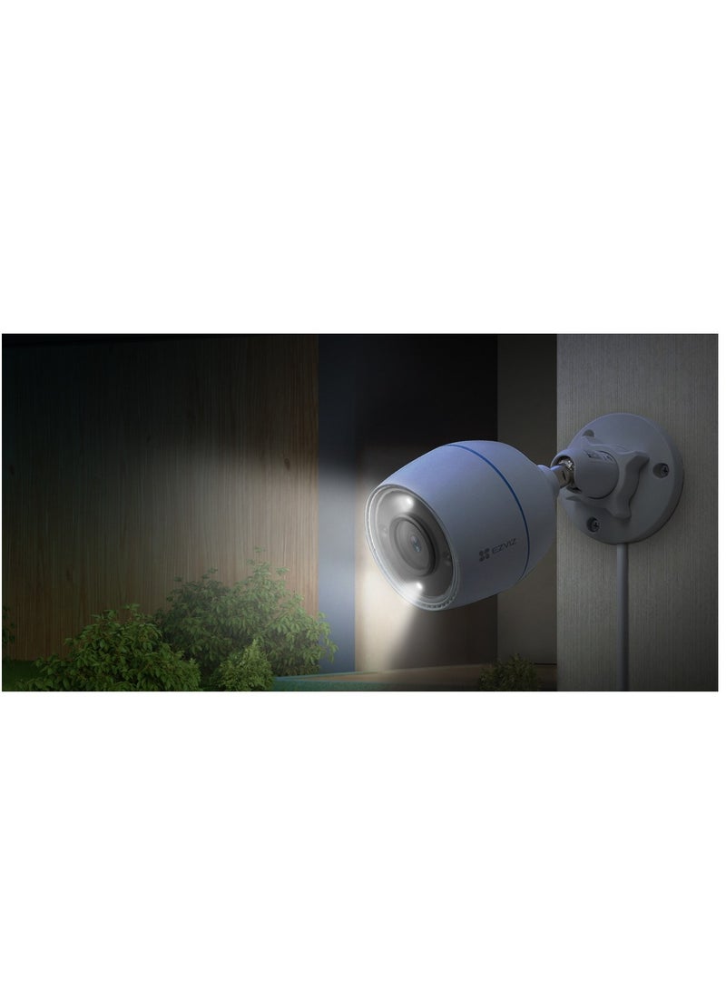 EZVIZ - H3c Wi-Fi Smart Home Camera, 1080p 30fps Frame Rate, Self-Adaptive Audio Bit-Rate, 2.4GHz Frequency Range, White | CS-H3c - Image 1