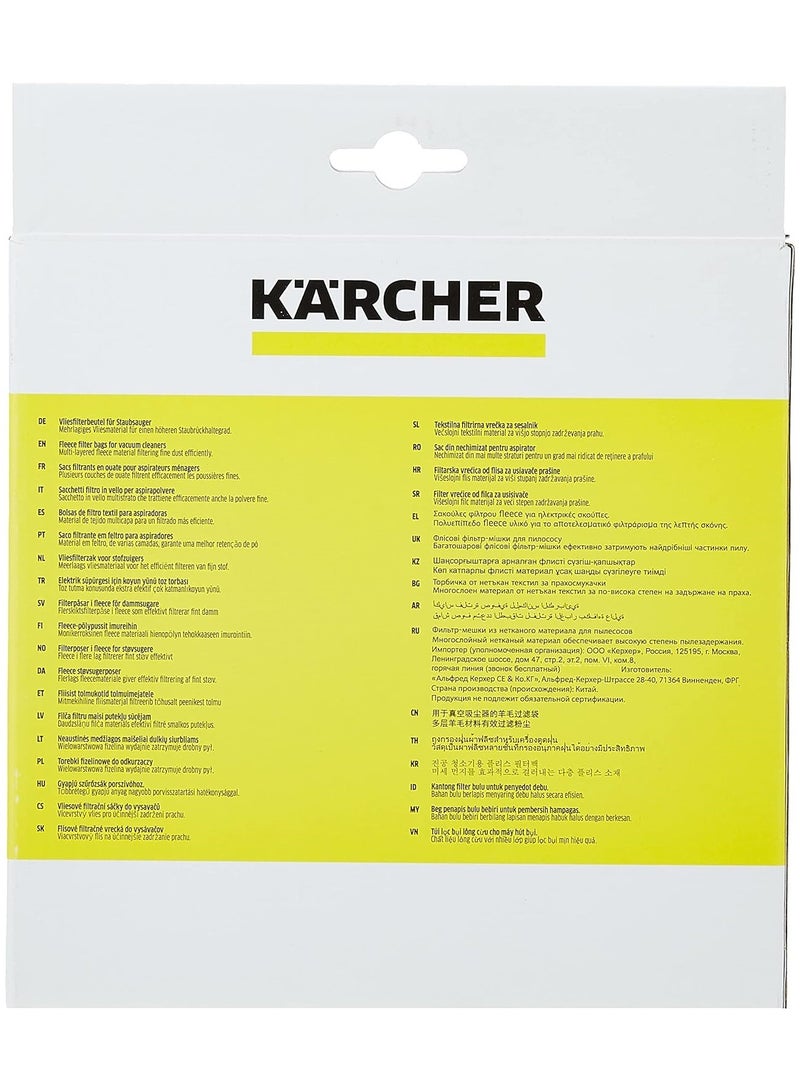 KARCHER Vc2 Fleece Filter Bags Pack 2.863-236.0 Brown - Image 5