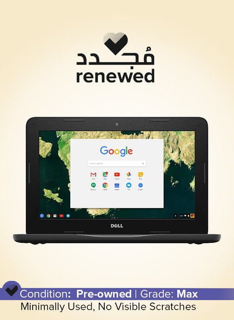 Renewed - Chromebook 11 3189 2NN30 Convertible Laptop With 11.6-inch IPS Touchscreen Display,Intel Celeron Processor/4 GB RAM/16 GB eMMC/Intel HD 400 Graphics English Black