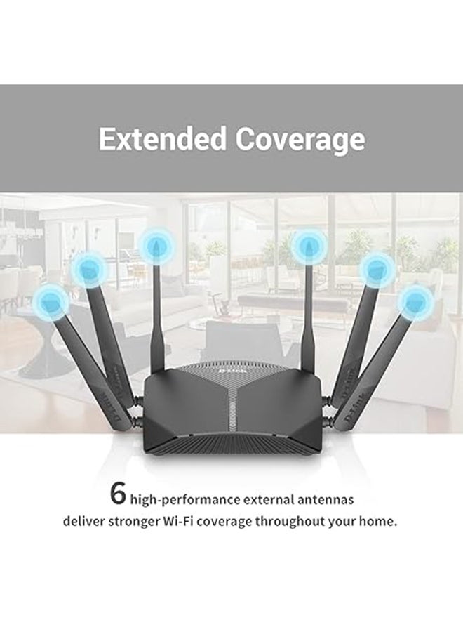 D-Link DIR-3040 AC3000 SMART MESH WIFI ROUTER Black  - Image 3