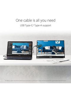 ASUS ZenScreen MB16ACV Portable Monitor, 15.6" FHD IPS Display, 60hz Refresh Rate, 5ms (GtG) Response Time, 260K Display Colors, USB-C Port, 90LM0381-B01370 Black  - Image 3