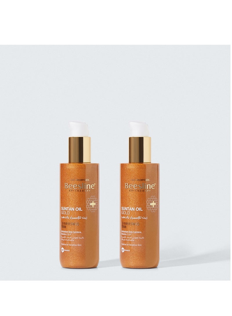بيزلين زيت تسمير البشرة الذهبي عبوة من 2