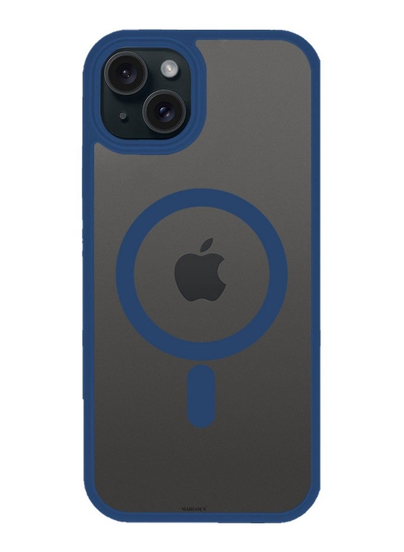 مارجون غطاء حماية كامل للكاميرا الخلفية لجهاز آيفون 15 وزوايا معززة مقاومة للخدش يدعم الشحن المغناطيسي جسم شفاف - Image 1