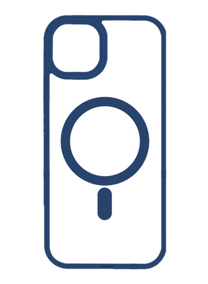 مارجون غطاء حماية كامل للكاميرا الخلفية لجهاز آيفون 15 وزوايا معززة مقاومة للخدش يدعم الشحن المغناطيسي جسم شفاف - Image 4