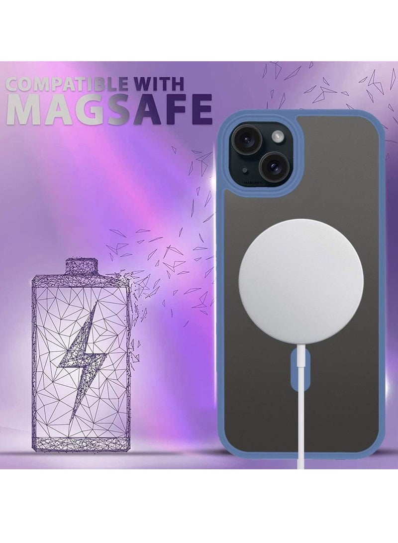 مارجون غطاء حماية كامل للكاميرا الخلفية لجهاز iPhone 15 وزوايا معززة مقاومة للخدش يدعم الشحن المغناطيسي جسم شفاف - Image 5