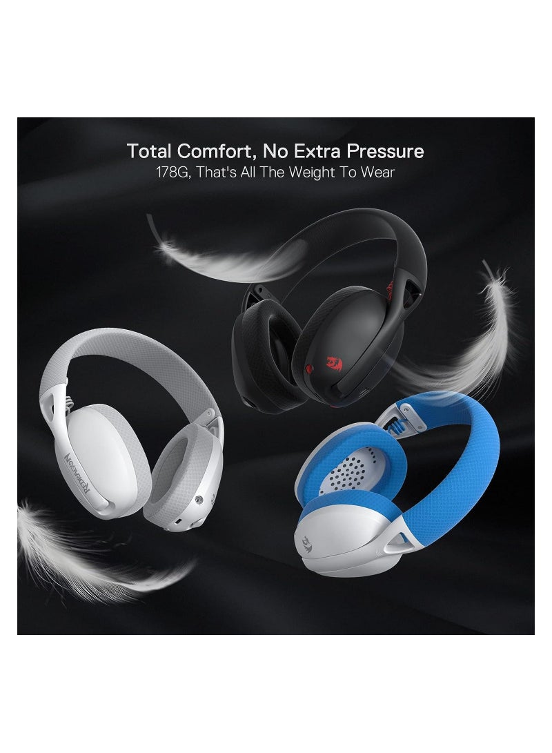 REDRAGON - H848 Bluetooth Wireless Gaming Headset - Lightweight  - 40MM Drivers - Detachable Microphone - Multi Platforms for PC, PS5/4/3, NS, Mobile - Image 1