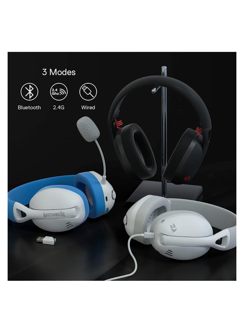 REDRAGON - H848 Bluetooth Wireless Gaming Headset - Lightweight  - 40MM Drivers - Detachable Microphone - Multi Platforms for PC, PS5/4/3, NS, Mobile - Image 1