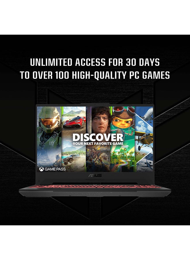 ASUS - TUF Gaming A15 15.6-Inch Display, R7-7735HS Processor/16GB RAM/512GB SSD/GeForce RTX 3070 8GB Graphic Card/Windows 11 English/Arabic Mecha Grey - Image 1