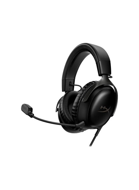 Cloud III Wired Gaming Headset, For PC / PS5 / Xbox Series, Angled 53mm Drivers, Noise Cancelling, With LED Mic Mute Indicator, 10Hz-21kHz Frequency Response, Black | 727A8AA