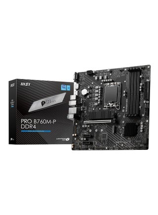 PRO B760M-P DDR4 ProSeries Motherboard Supports 12th 13th Gen Intel Processors LGA 1700 PCIe 4.0 M.2 Gbps LAN, USB 3.2 Gen2 mATX - pnsku/N70003948V/45/_/1695632459/eb92f687-ae6e-4af0-832f-d7c0b82049fe