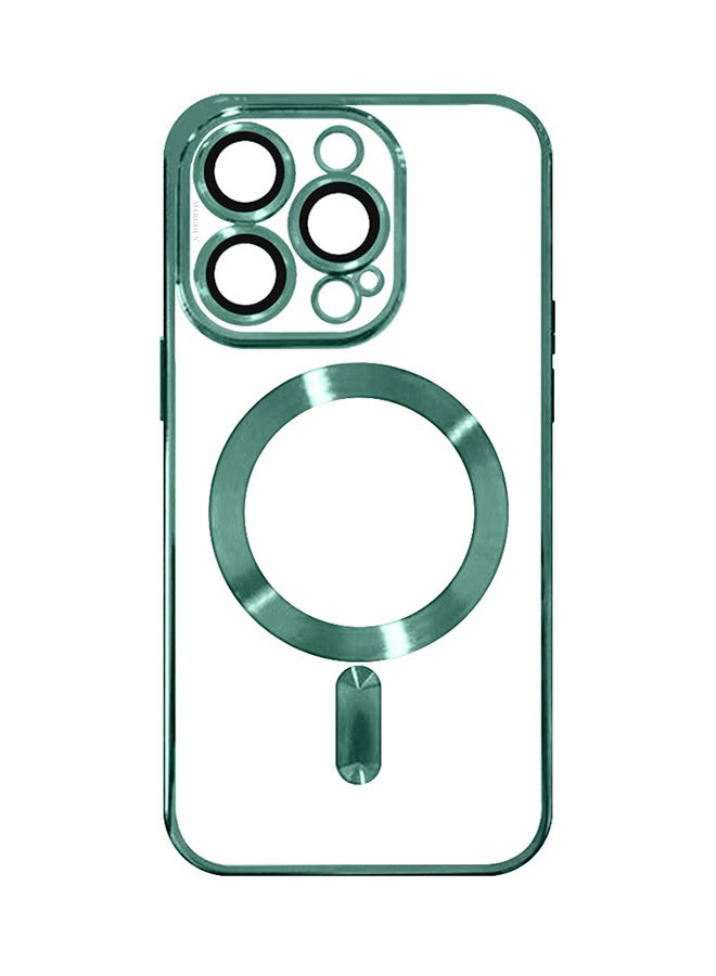 MARGOUN Electroplated Magnetic Case Cover For Apple Iphone 15 Pro Max, Protective Case Fashionable, Full Cover, Shockproof, Magnetic Ring - Green  - Image 5