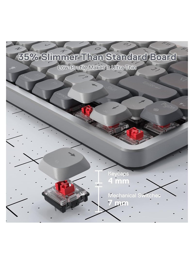 REDRAGON - K652 75% Wireless RGB Mechanical Keyboard Red Switch - Image 1