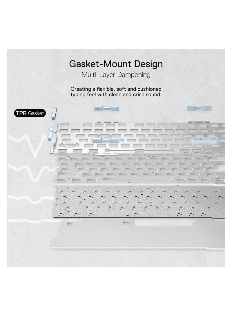 REDRAGON - K649 PRO 78% Wireless Gasket RGB Gaming Keyboard ,Translucent Custom Switch - Image 1