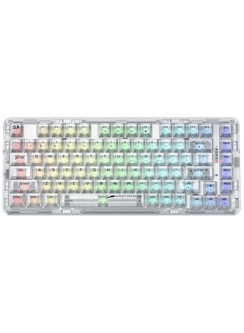 REDRAGON - K649 PRO 78% Wireless Gasket RGB Gaming Keyboard ,Translucent Custom Switch - Image 1