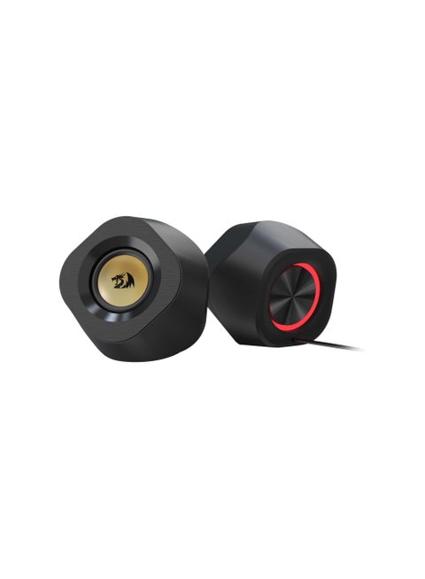 GS590 Wireless RGB Desktop Speakers, 2.0 Channel PC Stereo Speakers with BT 5.0/USB AUX Port, Enhanced Sound and Inline Control, Rhythmic Sync Backlight