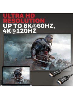 Honeywell HDMI AOC 2.1 Complaint, 50 Mtr, 48GBPS, Supports UHD Resolution of 8K@60Hz, Male-to-Male, High-Speed Fiber Optics Cable, Compatible with TV, Gaming Console, etc. Black  - Image 3