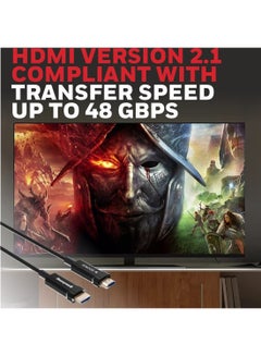 Honeywell HDMI AOC 2.1 Complaint, 50 Mtr, 48GBPS, Supports UHD Resolution of 8K@60Hz, Male-to-Male, High-Speed Fiber Optics Cable, Compatible with TV, Gaming Console, etc. Black  - Image 5