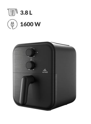 4L Air Fryer, Compact Design, Fast Crispy Cooking, Roast, Bake & Reheat, Adjustable Temperature & Timer 4 L 1600 W EVKA-AF3801B Black - pnsku/N70004054V/45/_/1724658691/17c0ea9d-4d2e-4eff-a6c8-e2c3c787fcf6