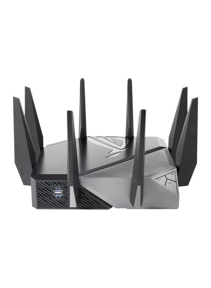 ASUS - ROG Rapture GT-AXE11000 Tri-band WiFi 6E Extendable Gaming Router, 6GHz Band, 2.5G Port, Triple-level Game Acceleration, VPN Fusion, Subscription-free Network Security, AiMesh Compatible Black - Image 1