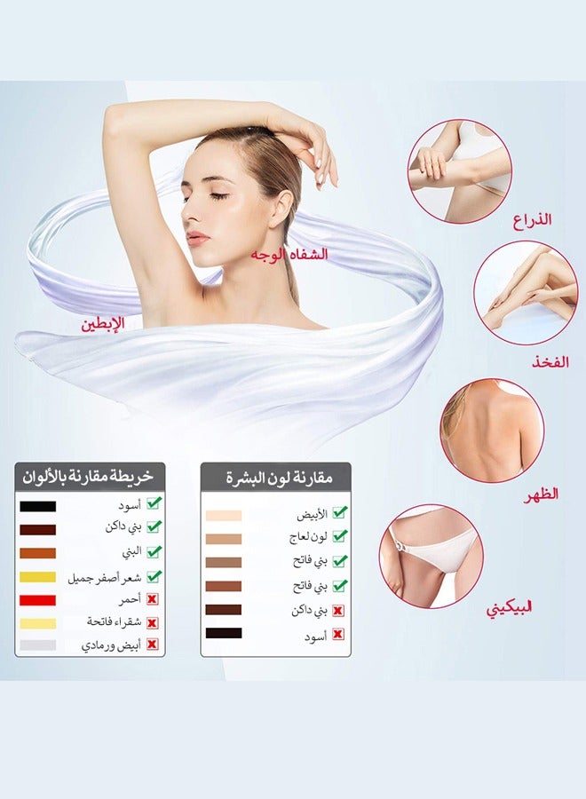 ملاي إزالة الشعر بتقنية IPL T4 بدون ألم، إزالة بالليزر مع نظام تبريد، 500000 ومضة، جهاز إزالة دائم للنساء والرجال - Image 4