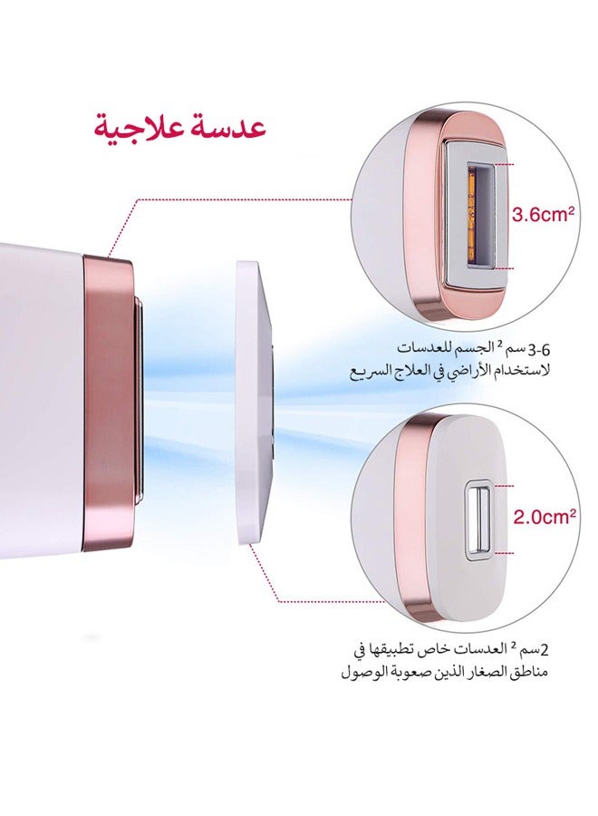 ملاي إزالة الشعر بتقنية IPL T4 بدون ألم، إزالة بالليزر مع نظام تبريد، 500000 ومضة، جهاز إزالة دائم للنساء والرجال - Image 3