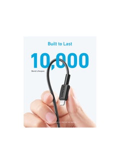 Anker Anker 322 USB-C to Lightning Cable (6ft Braided) Black  - Image 3