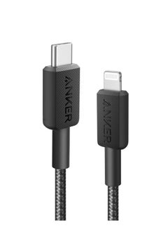 Anker 322 USB-C to Lightning Cable (6ft Braided) Black