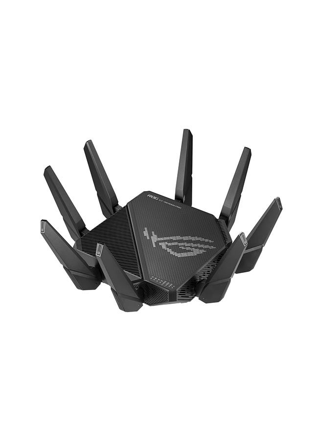 ASUS - ROG Rapture GT-AX11000 Pro Tri-Band WiFi 6 Gaming Router, 2.5G Port, 10G Port, Quad-core 2.0 GHz CPU, UNII4, 3-Level Game Acceleration, Internet Security, AiMesh Support | 901G0720-MU2A00 Black - Image 1