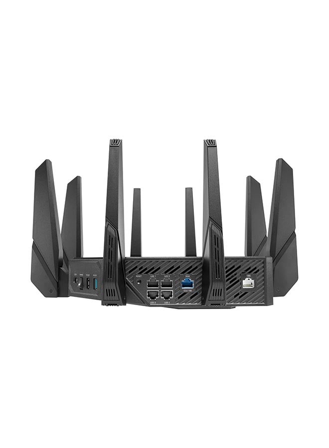 ASUS - ROG Rapture GT-AX11000 Pro Tri-Band WiFi 6 Gaming Router, 2.5G Port, 10G Port, Quad-core 2.0 GHz CPU, UNII4, 3-Level Game Acceleration, Internet Security, AiMesh Support | 901G0720-MU2A00 Black - Image 1