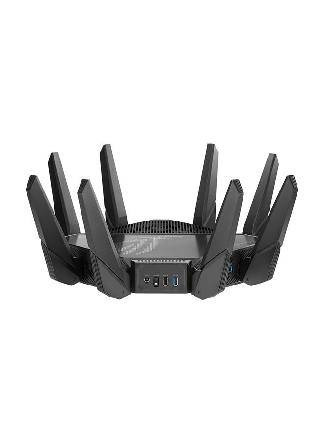 ASUS - ROG Rapture GT-AX11000 Pro Tri-Band WiFi 6 Gaming Router, 2.5G Port, 10G Port, Quad-core 2.0 GHz CPU, UNII4, 3-Level Game Acceleration, Internet Security, AiMesh Support | 901G0720-MU2A00 Black - Image 1