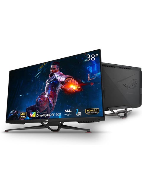 ROG Swift PG38UQ Gaming Monitor, 38" 4K UHD IPS Display, 144Hz Refresh Rate, 1ms GtG Response Time, G-Sync FreeSync Compatible, 16.7M Display Color, DP/HDMI *2/USB 3.2 *4 | 90LM08M0-B01170 Black