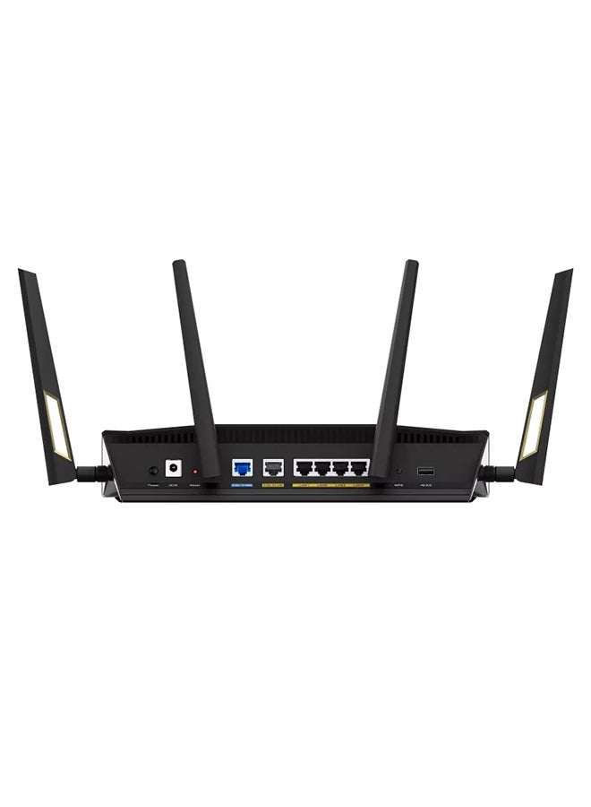 ASUS - RT-AX88U Pro AX6000 Dual Band WiFi 6 Router, Dual 2.5G Port, 2.0 GHz Quad Core CPU, Ai Protection Pro, WPA3, Mesh WiFi Support, WAN Aggregation, External Antenna x 4 | 90IG0820-MU9A00 Black - Image 1