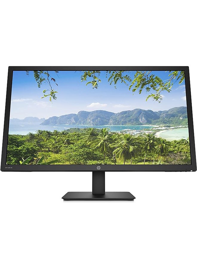 HP - V28 4K UHD Diagonal Display,3840x2160 at 60 Hz,and 1ms,8WH58AS Black - Image 1
